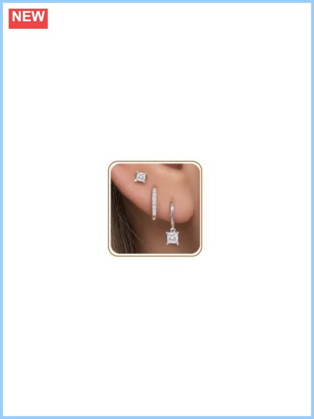 925 Sterling Silver Hoop Earrings Set for Women Hypoallergenic 3 Pairs